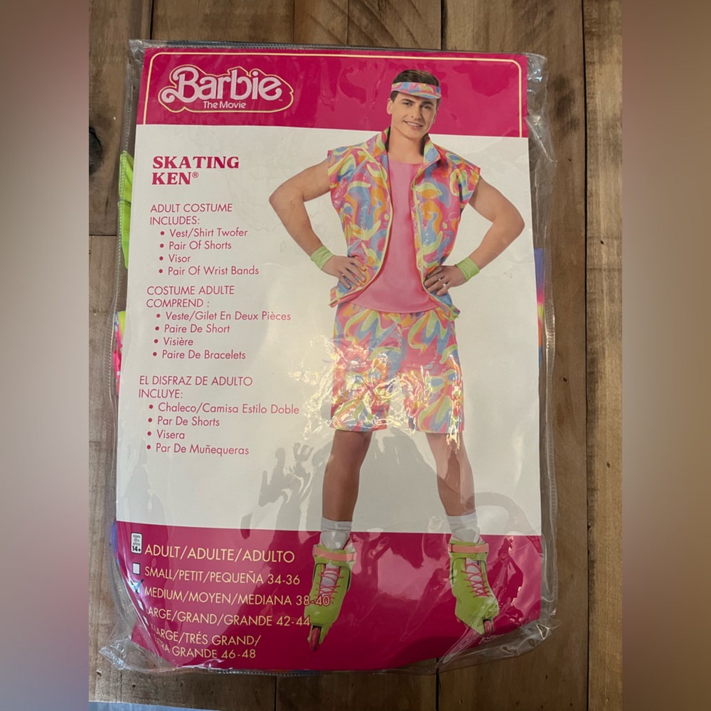 Barbie Skating Ken Costume - Multicolor Size Medium.